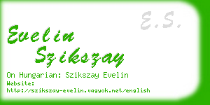 evelin szikszay business card